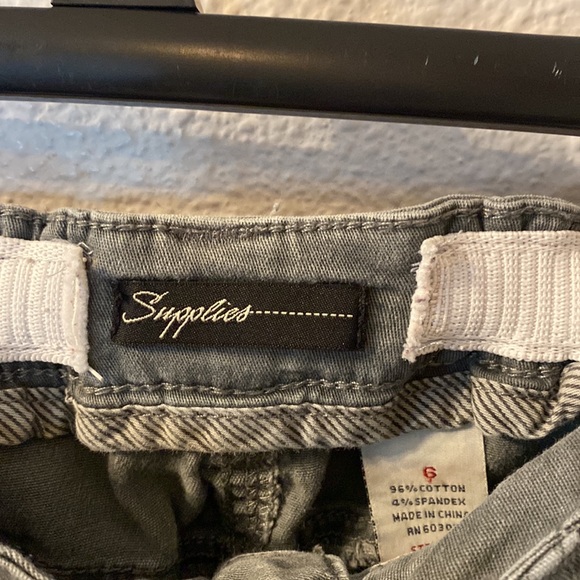 Supplies green skinny jeans with elastic waist size 6 - Picture 4 of 7